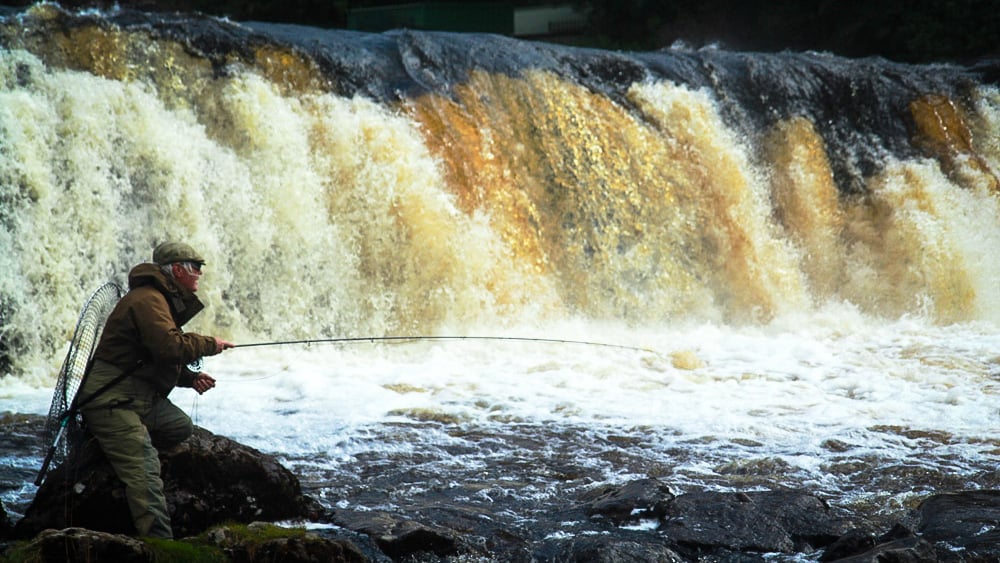 Fishing At Aasleagh Falls